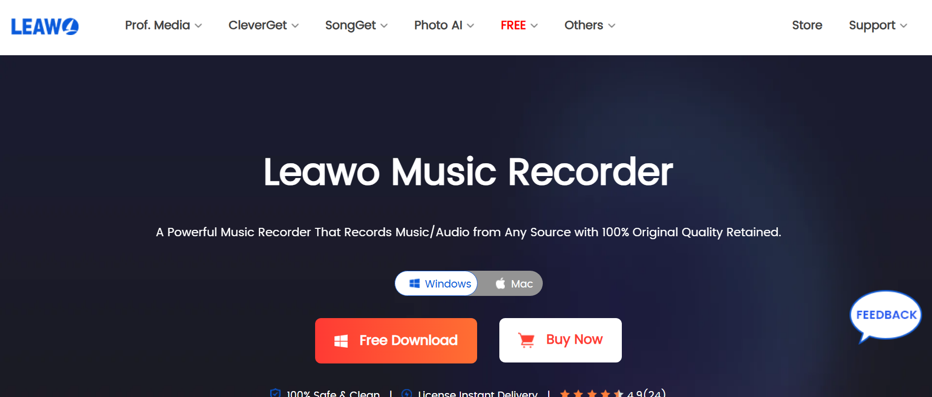 Leawo Music Recorder playlist recording interface