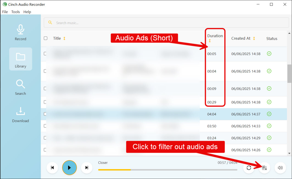 Filtrer les publicités
