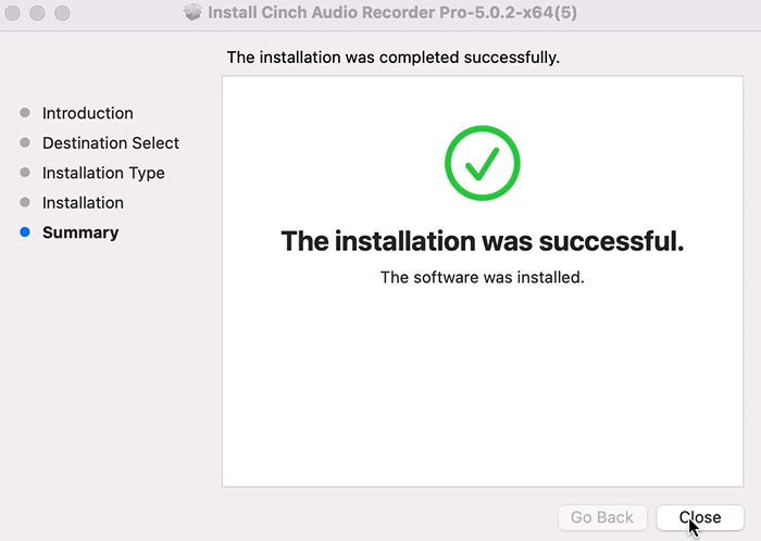 Installation terminée