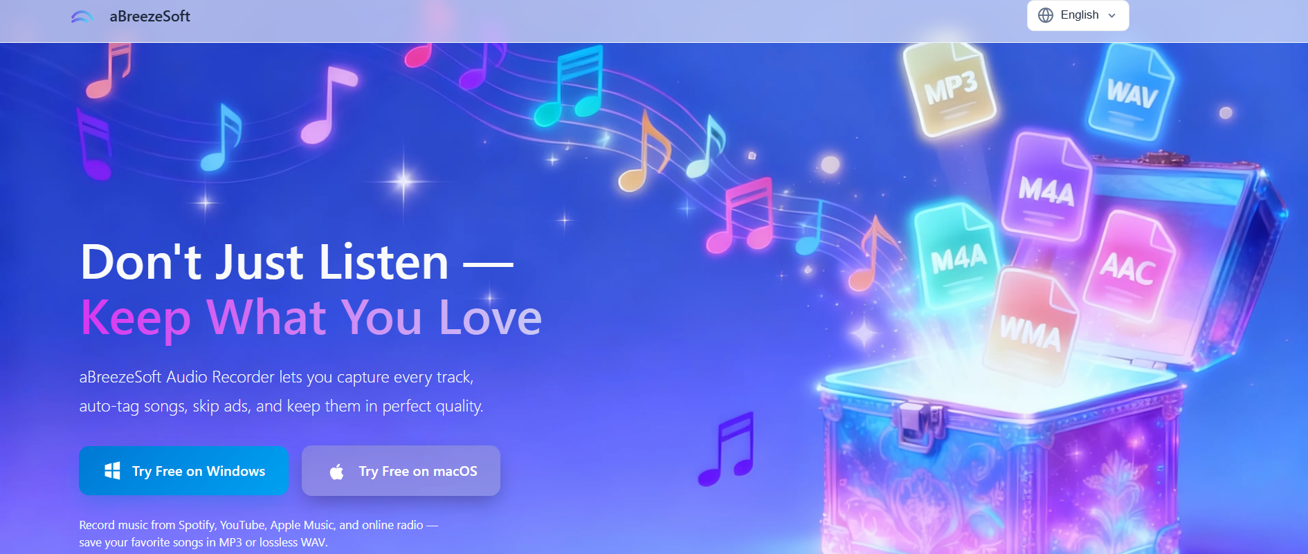install abreezesoft audio recorder on computer