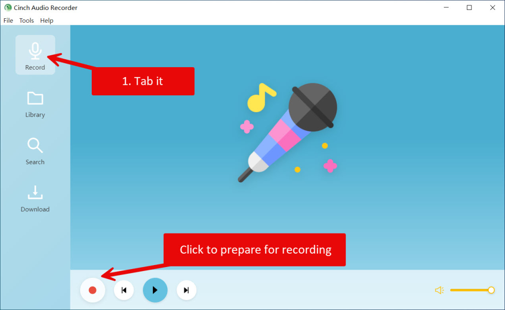 Démarrer l'enregistrement